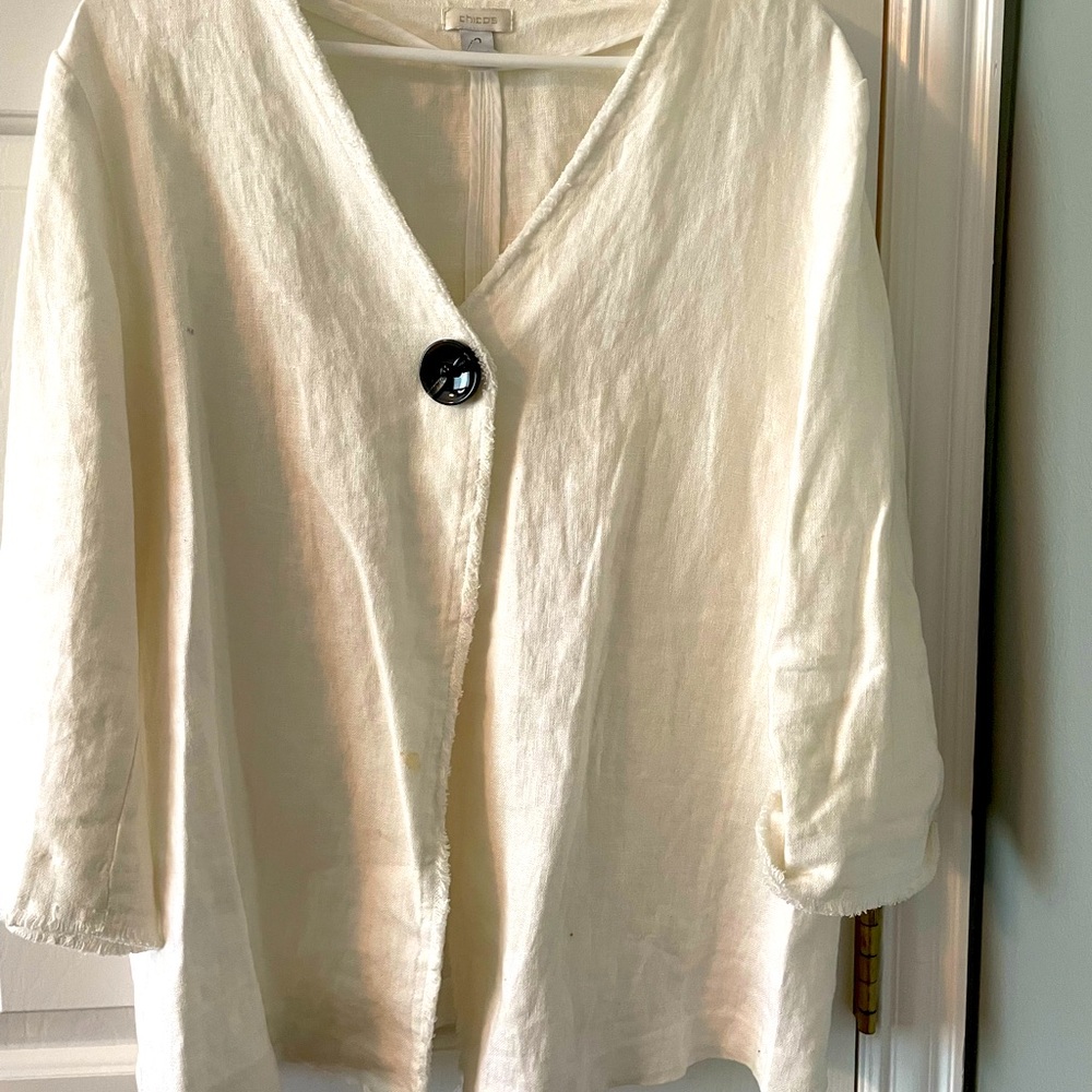 White linen jacket